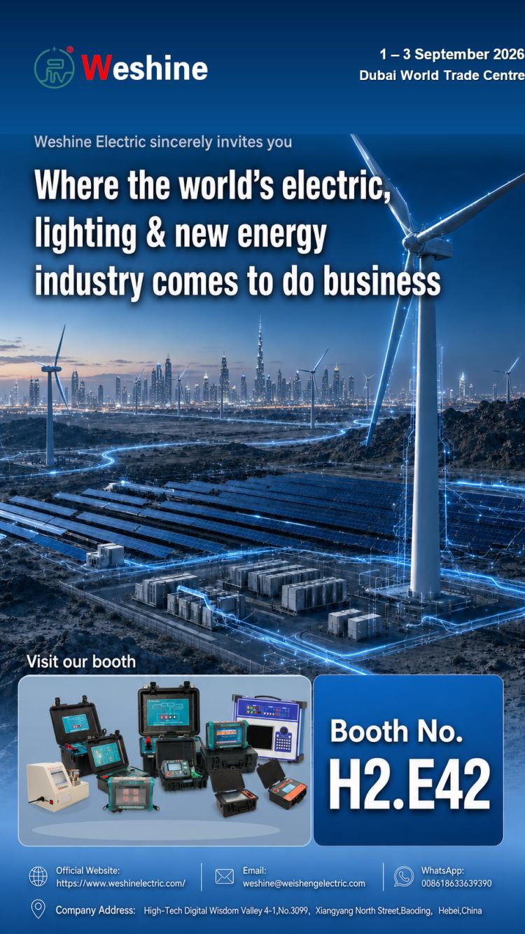A Weshine Electric kiállít a 2026-os közel-keleti energia kiállításon Dubaiban